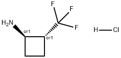 Cyclobutanamine, 2-(trifluoromethyl)-, hydrochloride (1:1), (1R,2R)-rel- Structure