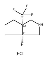 (3aS,6aS)-3a-(Trifluoromethyl)octahydrocyclopenta[c]pyrrole hydrochloride Structure