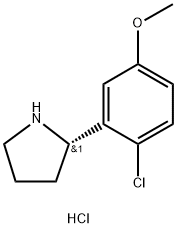 (R)-2-(2-chloro-5-methoxyphenyl)pyrrolidine hydrochloride Structure