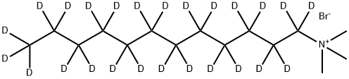 1-Dodecan-1,1,2,2,3,3,4,4,5,5,6,6,7,7,8,8,9,9,10,10,11,11,12,12,12-d25-aminium, N,N,N-trimethyl-, bromide (1:1) Structure