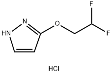 1H-Pyrazole, 3-(2,2-difluoroethoxy)-, hydrochloride (1:1) 구조식 이미지
