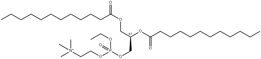 3,5,9-Trioxa-4-phosphaheneicosan-1-aminium, 4-ethoxy-N,N,N-trimethyl-10-oxo-7-[(1-oxododecyl)oxy]-, 4-oxide, (7R)- Structure