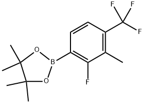 2-(2-Fluoro-3-methyl-4-(trifluoromethyl)phenyl)-4,4,5,5-tetramethyl-1,3,2-dioxaborolane Structure