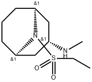 9-Azabicyclo[3.3.1]nonan-3-amine, 9-(ethylsulfonyl)-N-methyl-, (3-exo)- Structure