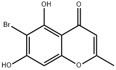 6-Bromo-5,7-dihydroxy-2-methyl-4H-chromen-4-one Structure