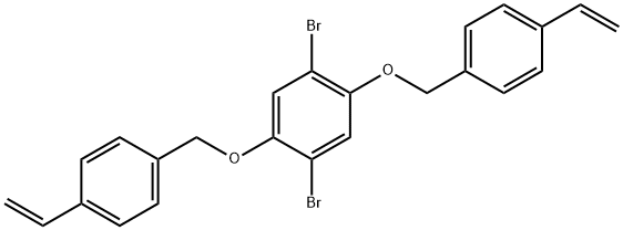1,4-Dibromo-2,5-bis[(4-ethenylphenyl)methoxy]benzene Structure