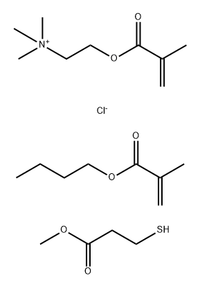 Ethanaminium, N,N,N-trimethyl-2-[(2-methyl-1-oxo-2-propen-1-yl)oxy]-, chloride (1:1), telomer with butyl 2-methyl-2-propenoate and methyl 3-mercaptopropanoate Structure