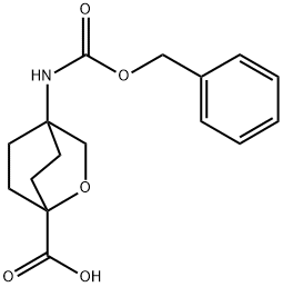 4-Benzyloxycarbonylamino-2-oxa-bicyclo[2.2.2]octane-1-carboxylic acid Structure