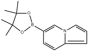 6-(4,4,5,5-tetramethyl-1,3,2-dioxaborolan-2-yl)indolizine Structure