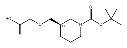 N-Boc-(R)-2-(piperidin-3-ylmethoxy)acetic acid 구조식 이미지