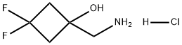 Cyclobutanol, 1-(aminomethyl)-3,3-difluoro-, hydrochloride (1:1) Structure