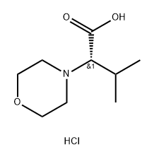 4-Morpholineacetic acid, α-(1-methylethyl)-, hydrochloride (1:1), (αS)- Structure