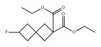 Diethyl 6-fluorospiro[3.3]heptane-2,2-dicarboxylate 구조식 이미지