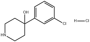 4-Piperidinol, 4-(3-chlorophenyl)-, hydrochloride (1:1) Structure