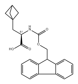 Bicyclo[1.1.1]pentane-1-propanoic acid, α-[[(9H-fluoren-9-ylmethoxy)carbonyl]amino]-, (αR)- Structure