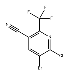 5-Bromo-6-chloro-2-(trifluoromethyl)nicotinonitrile Structure