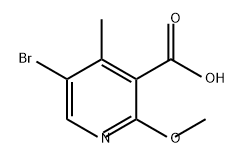 5-bromo-2-methoxy-4-methylpyridine-3-carboxylic acid 구조식 이미지