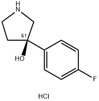 3-Pyrrolidinol, 3-(4-fluorophenyl)-, hydrochloride (1:1), (3R)- 구조식 이미지