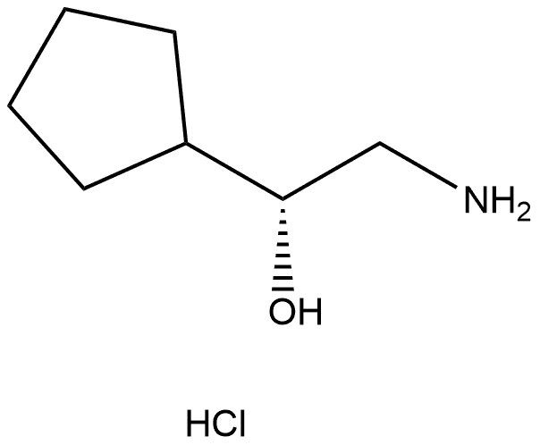 (R)-2-amino-1-cyclopentylethan-1-ol hydrochloride Structure