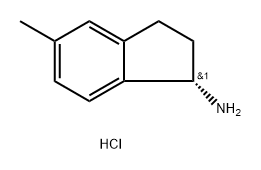 1H-Inden-1-amine, 2,3-dihydro-5-methyl-, hydrochloride (1:1), (1S)- Structure