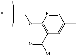 5-Methyl-2-(2,2,2-trifluoroethoxy)-3-pyridinecarboxylic acid Structure