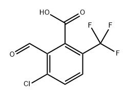 3-chloro-2-formyl-6-(trifluoromethyl)benzoic acid Structure