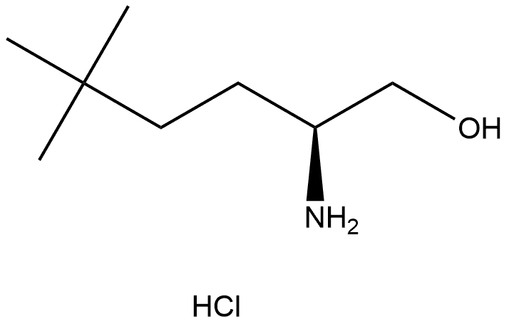 (S)-2-amino-5,5-dimethylhexan-1-ol hydrochloride 구조식 이미지