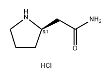 2-Pyrrolidineacetamide, hydrochloride (1:1), (2R)- Structure