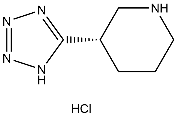 Piperidine, 3-(2H-tetrazol-5-yl)-, hydrochloride (1:1), (3S)- Structure