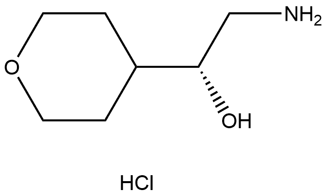 (R)-2-amino-1-(tetrahydro-2H-pyran-4-yl)ethan-1-ol hydrochloride Structure