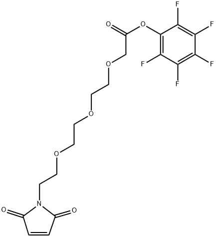 perfluorophenyl 2-(2-(2-(2-(2,5-dioxo-2,5-dihydro-1H-pyrrol-1-yl)ethoxy)ethoxy)ethoxy)acetate 구조식 이미지