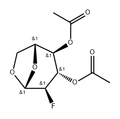 3,4-디-O-아세틸-2-플루오로-베타-D-레보글루코산 구조식 이미지