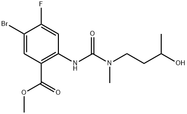 Methyl 5-bromo-4-fluoro-2-(3-hydroxybutyl)methylaminocarbonylaminobenzoate Structure