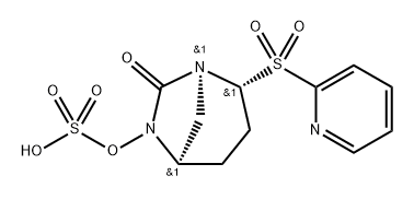 Sulfuric acid, mono[(1S,2R,5R)-7-oxo-2-(2- pyridinylsulfonyl)-1,6-diazabicyclo[3.2.1]oct-6- yl] ester Structure