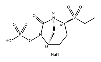 Sulfuric acid, mono[(1S,2R,5R)-2-(ethylsu lfonyl)-7-oxo-1,6-diazabicyclo[3.2.1]oct-6-yl] ester, sodium salt (1:1) Structure