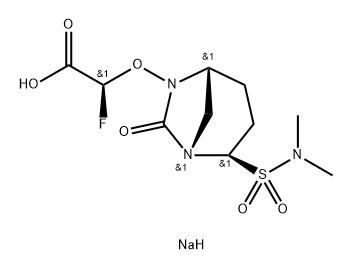 sodium (S)-2-(((1S,2R,5R)-2-(N,N-dimethylsulfamoyl)-7-oxo-1,6-diazabicyclo[3.2.1]octan-6-yl)oxy)-2-fluoroacetate Structure