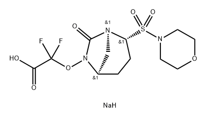 Acetic acid, 2,2-difluoro-2-[[(1 S,2R,5R)-2-(4- morpholinylsulfonyl)-7-oxo-1 ,6-diazabicyclo [3.2.1 ]oct-6-yl]oxy]-, sodium salt (1 : 1 ) 구조식 이미지