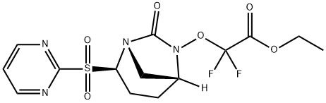 Ethyl 2,2-difluoro-2-[[(1S,2R,5R)-7-oxo-2-(2- pyrimidinylsulfonyl)-1,6-diazabicyclo[3.2.1] oct-6-yl]oxy]acetate 구조식 이미지