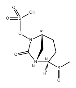 Sulfuric acid, mono[(1S,2R,5R)-2-[(R)-methyls ulfinyl]-7-oxo-1,6-diazabicyclo[3.2.1]oct-6-yl] ester Structure
