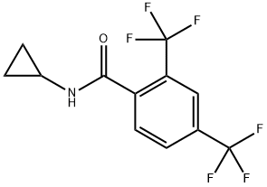 N-cyclopropyl-2,4-bis(trifluoromethyl)benzamide 구조식 이미지