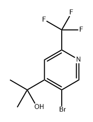 2-(5-Bromo-2-(trifluoromethyl)pyridin-4-yl)propan-2-ol Structure