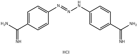 4,4'-(Triaz-1-ene-1,3-diyl)dibenzimidamide hydrochloride Structure