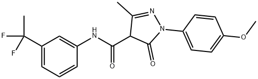 N-(3-(1,1-difluoroethyl)phenyl)-1-(4-methoxyphenyl)-3-methyl-5-oxo-4,5-dihydro-1H-pyrazole-4-carboxamide Structure