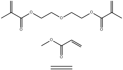 2-Propenoic acid, 2-methyl-, oxydi-2,1-ethanediyl ester, polymer with ethene and methyl 2-propenoate Structure
