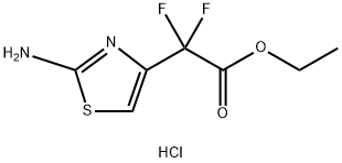 4-Thiazoleacetic acid, 2-amino-α,α-difluoro-, ethyl ester, hydrochloride (1:1) Structure
