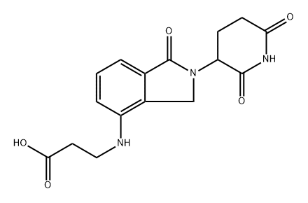 β-Alanine, N-[2-(2,6-dioxo-3-piperidinyl)-2,3-dihydro-1-oxo-1H-isoindol-4-yl]- Structure