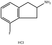 1H-Inden-2-amine, 4-fluoro-2,3-dihydro-, hydrochloride (1:1) 구조식 이미지