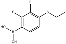 (4-(ethylthio)-2,3-difluorophenyl)boronic acid Structure