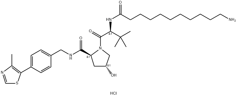 (S,R,S)-AHPC-C10-NH2 dihydrochloride Structure