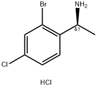 (1S)-1-(2-bromo-4-chlorophenyl)ethan-1-amine hydrochloride Structure